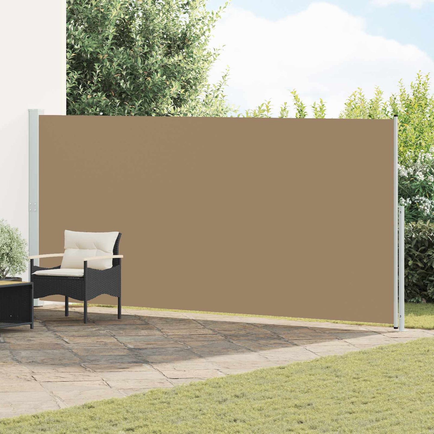 Ištraukiama šoninė užuolaida Taupe 600 x 220 cm Poliesteris