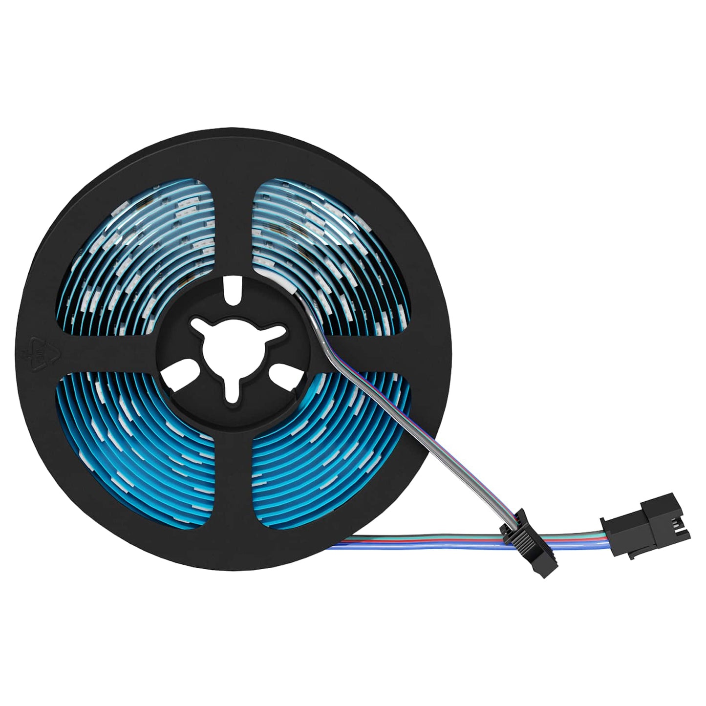 LED juosta 4 pcs Juoda ir permatoma 250 cm Varis ir plastikas