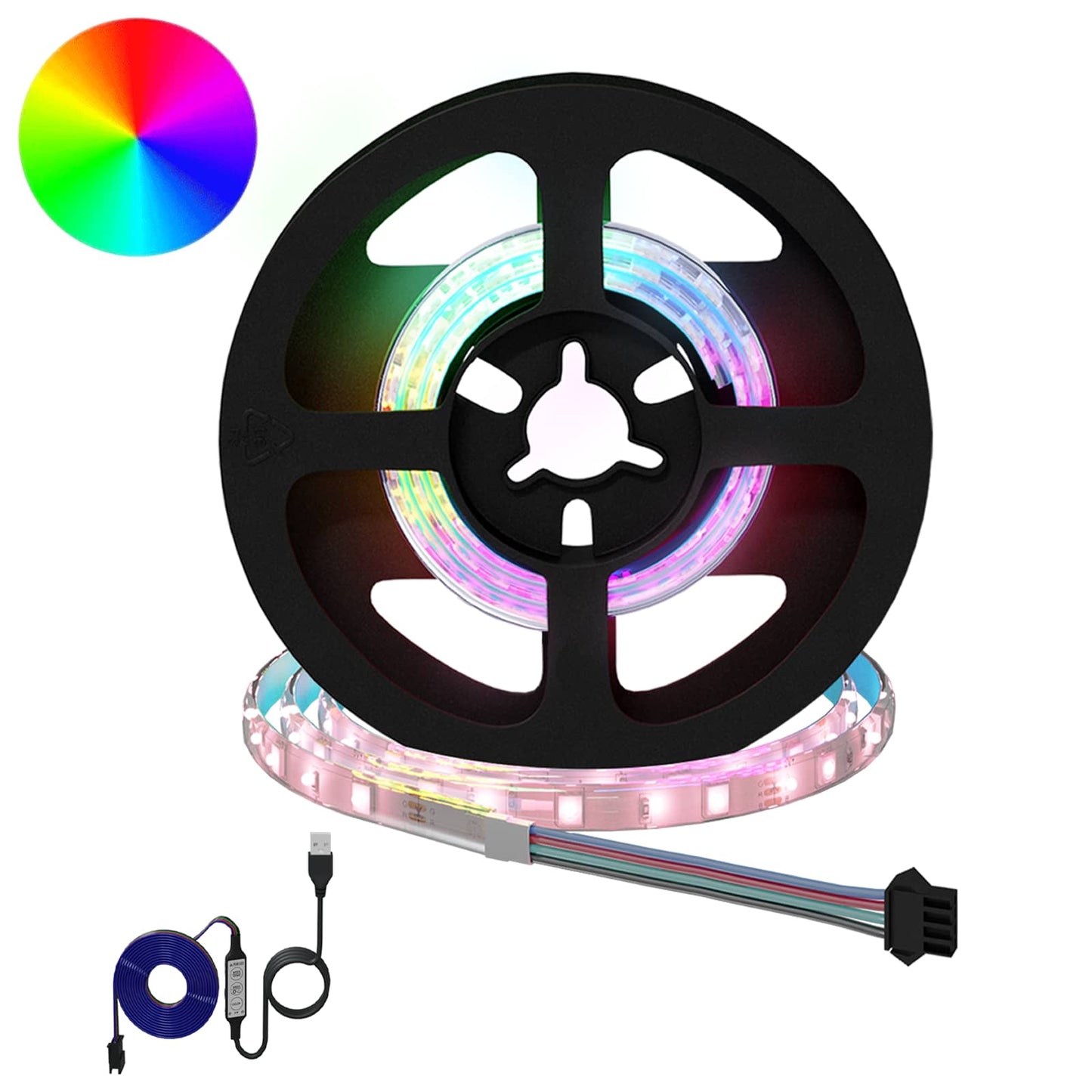 LED juosta 12 pcs Juoda ir permatoma 450 mm Varis ir plastikas