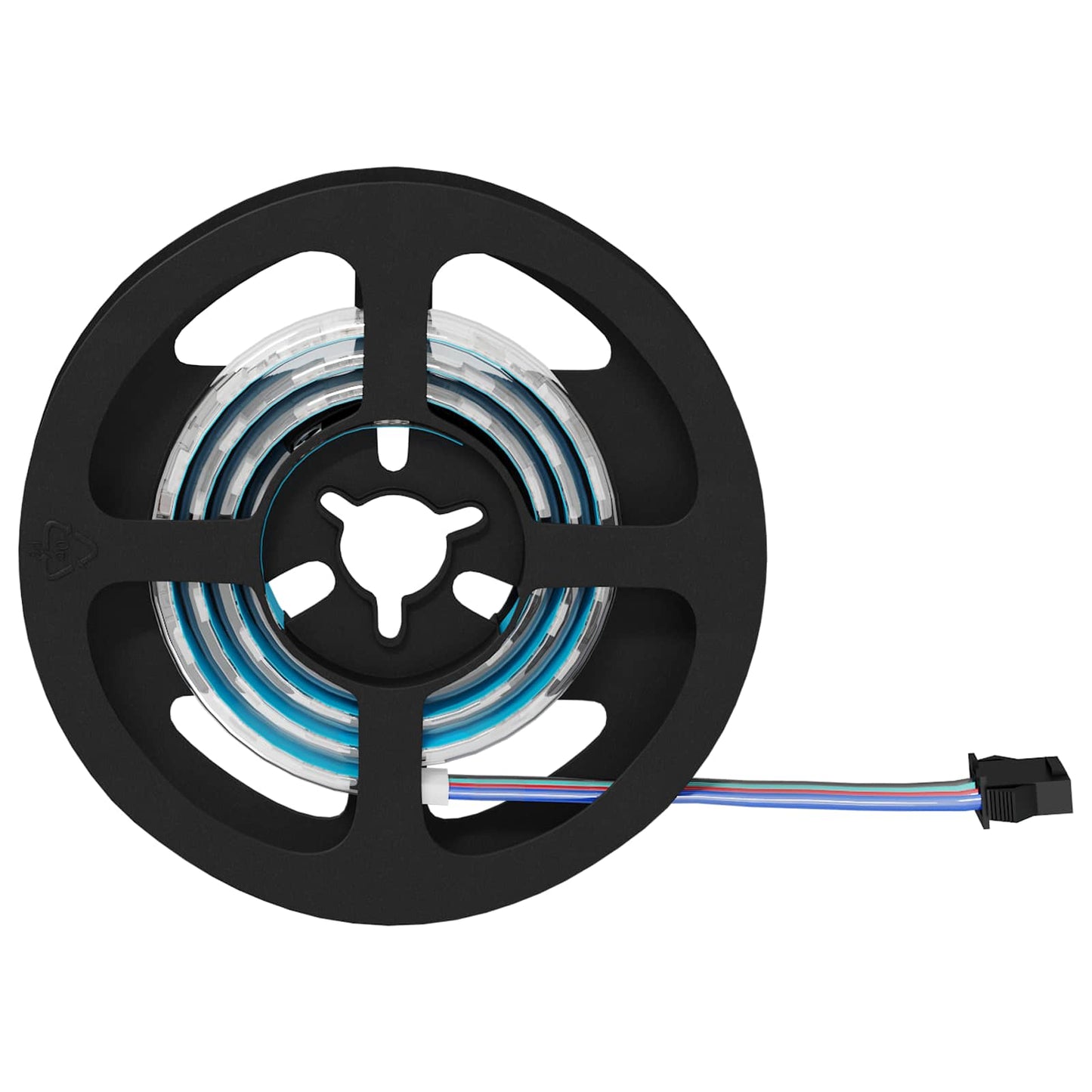 LED juosta 4 pcs Juoda ir permatoma 55 x 0,8 x 0,3 cm