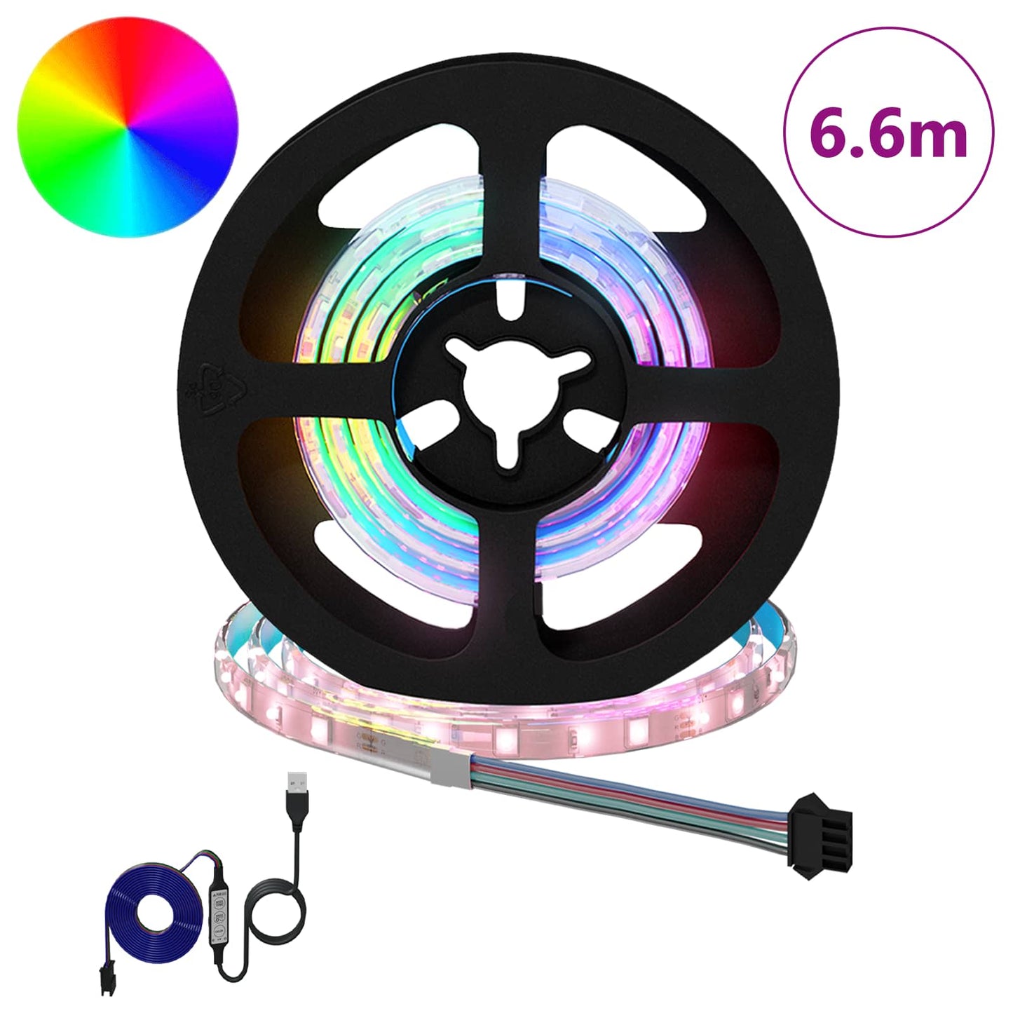 LED juosta 12 pcs Juoda ir permatoma 550 mm Varis ir plastikas