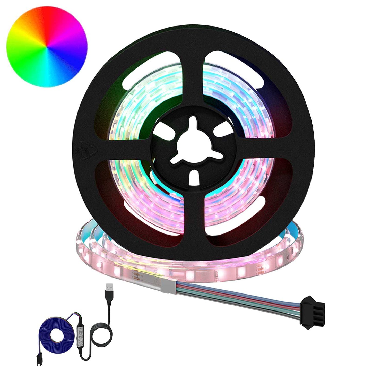 LED juosta 12 pcs Juoda ir permatoma 750 mm Varis ir plastikas