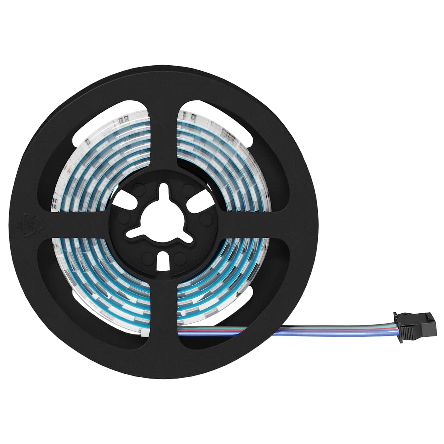 LED juosta 4 pcs Juoda ir permatoma 100 x 0,8 x 0,3 cm