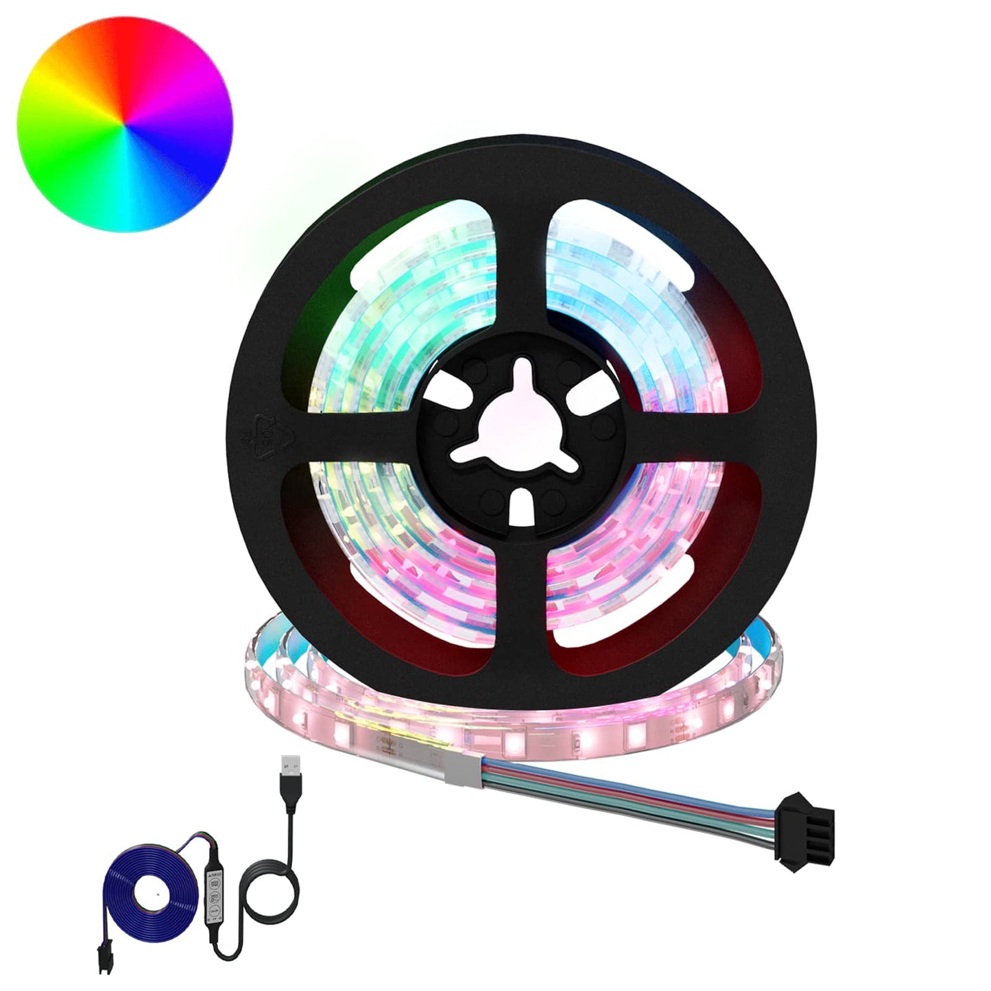 LED juosta 12 pcs Juoda ir permatoma 1000 mm Varis ir plastikas