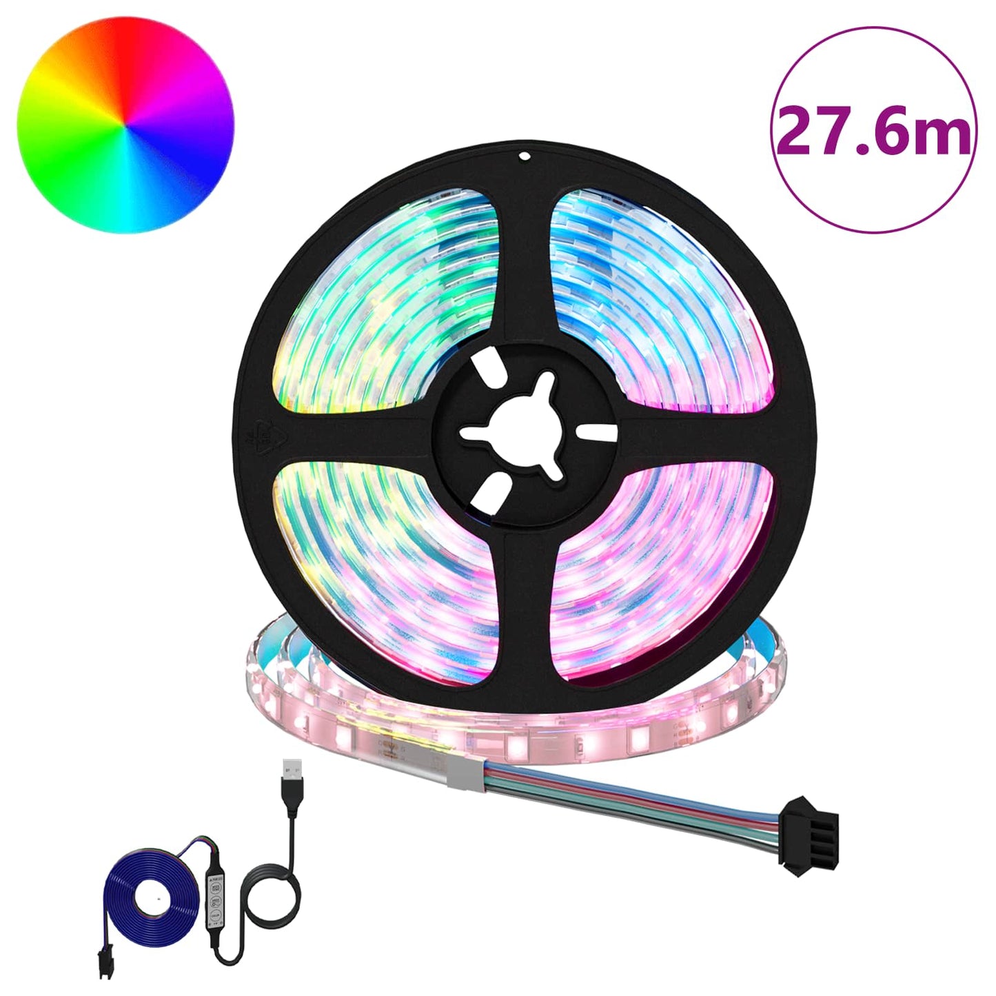 LED juosta 12 pcs Juoda ir permatoma 2300 mm Varis ir plastikas