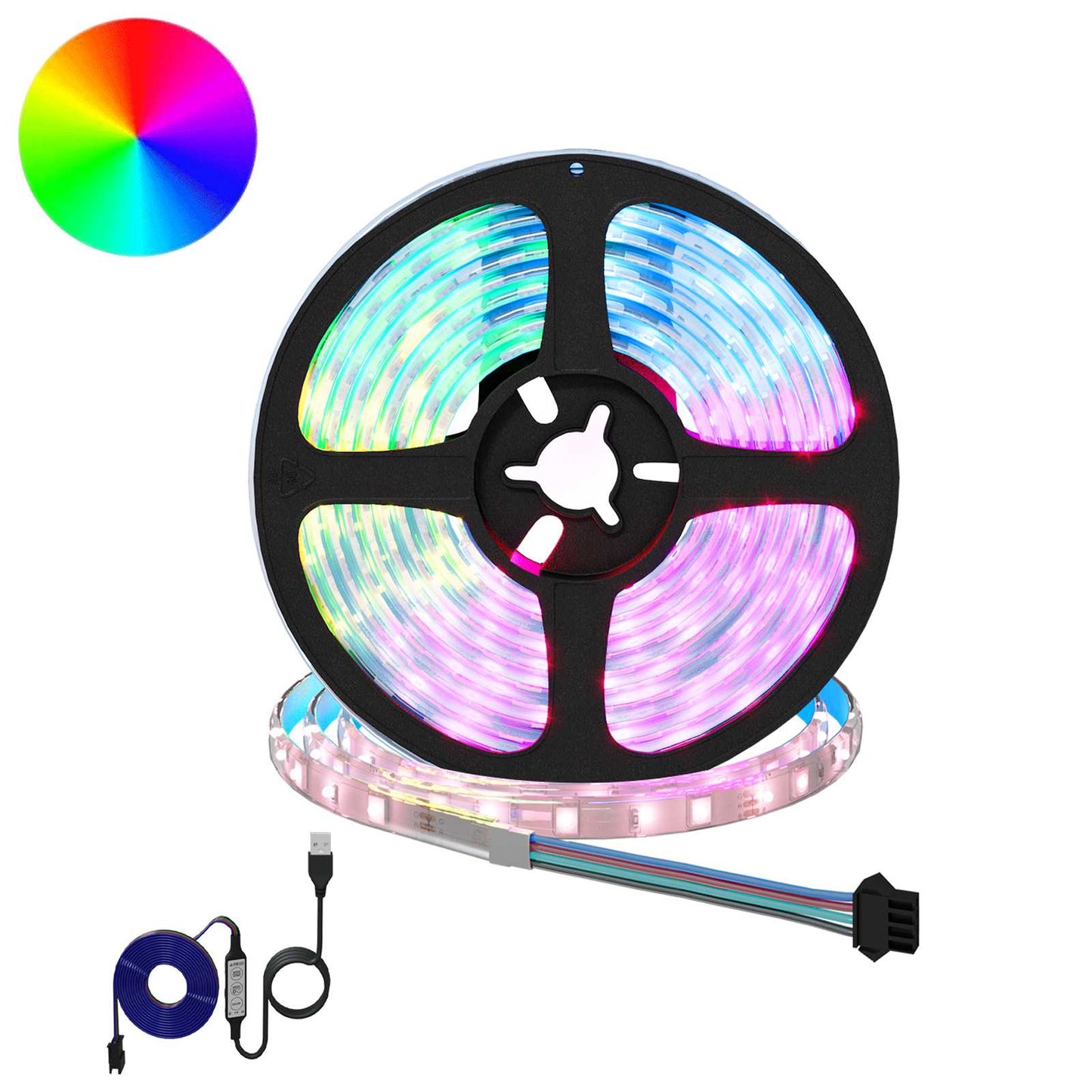 LED juosta 12 pcs Juoda ir permatoma 3000 mm Varis ir plastikas