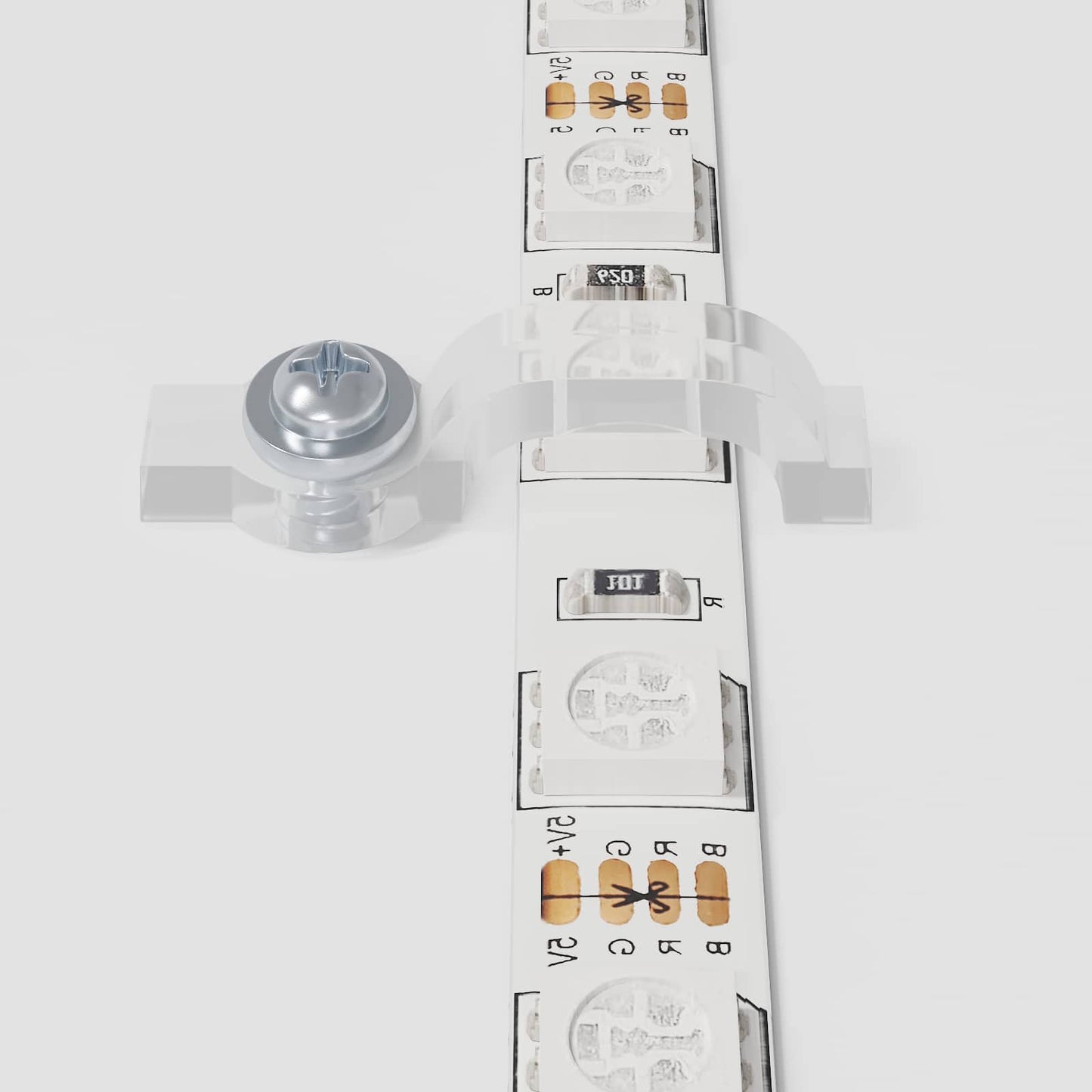 LED juosta 4 pcs Juoda ir permatoma 470 x 0,8 x 0,3 cm