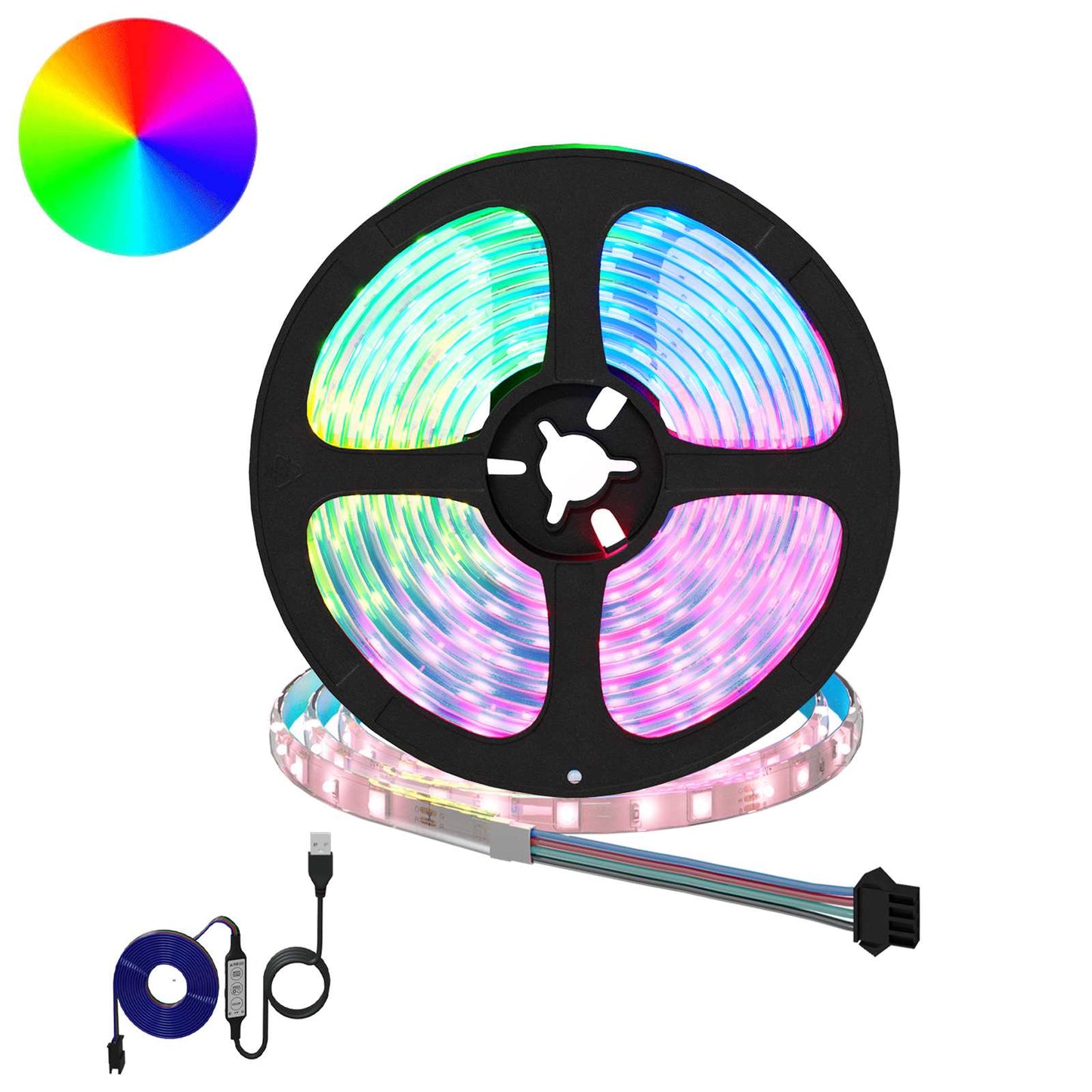LED juosta 12 pcs Juoda ir permatoma 4700 mm Varis ir plastikas