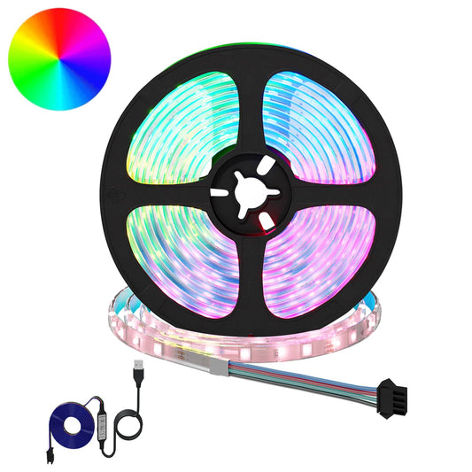 LED juosta 4 pcs Juoda ir permatoma 550 x 0,8 x 0,3 cm