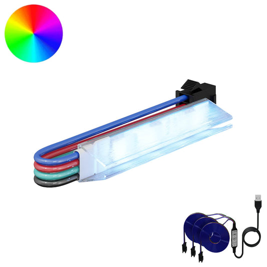 LED juosta 12 pcs Juoda ir daugiaspalvė 1745 mm
