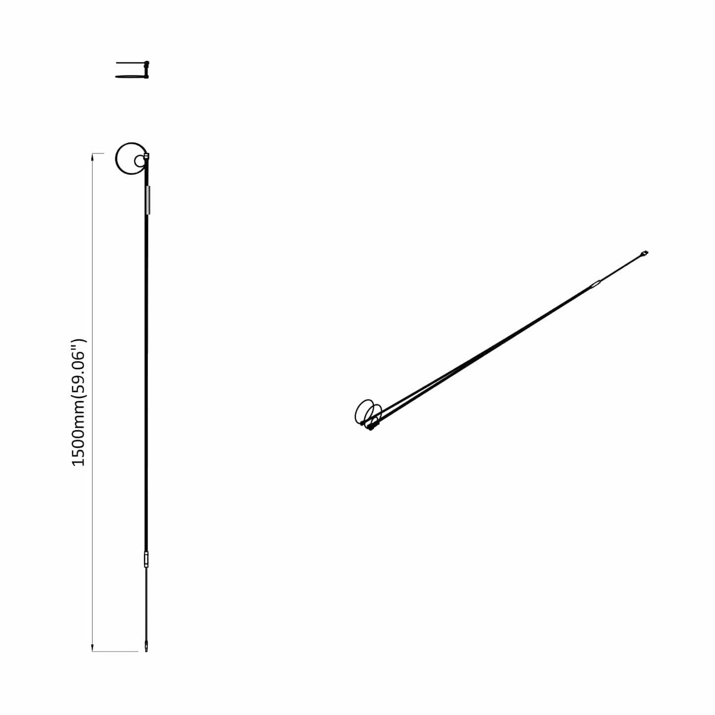 LED juosta 12 pcs Juoda ir daugiaspalvė 1745 mm