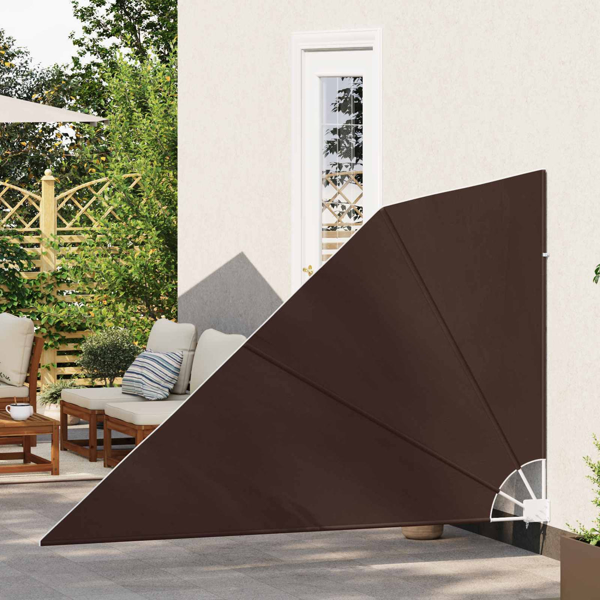 Balkono privatumo ekranas 240 x 160 cm Poliesteris ir plienas