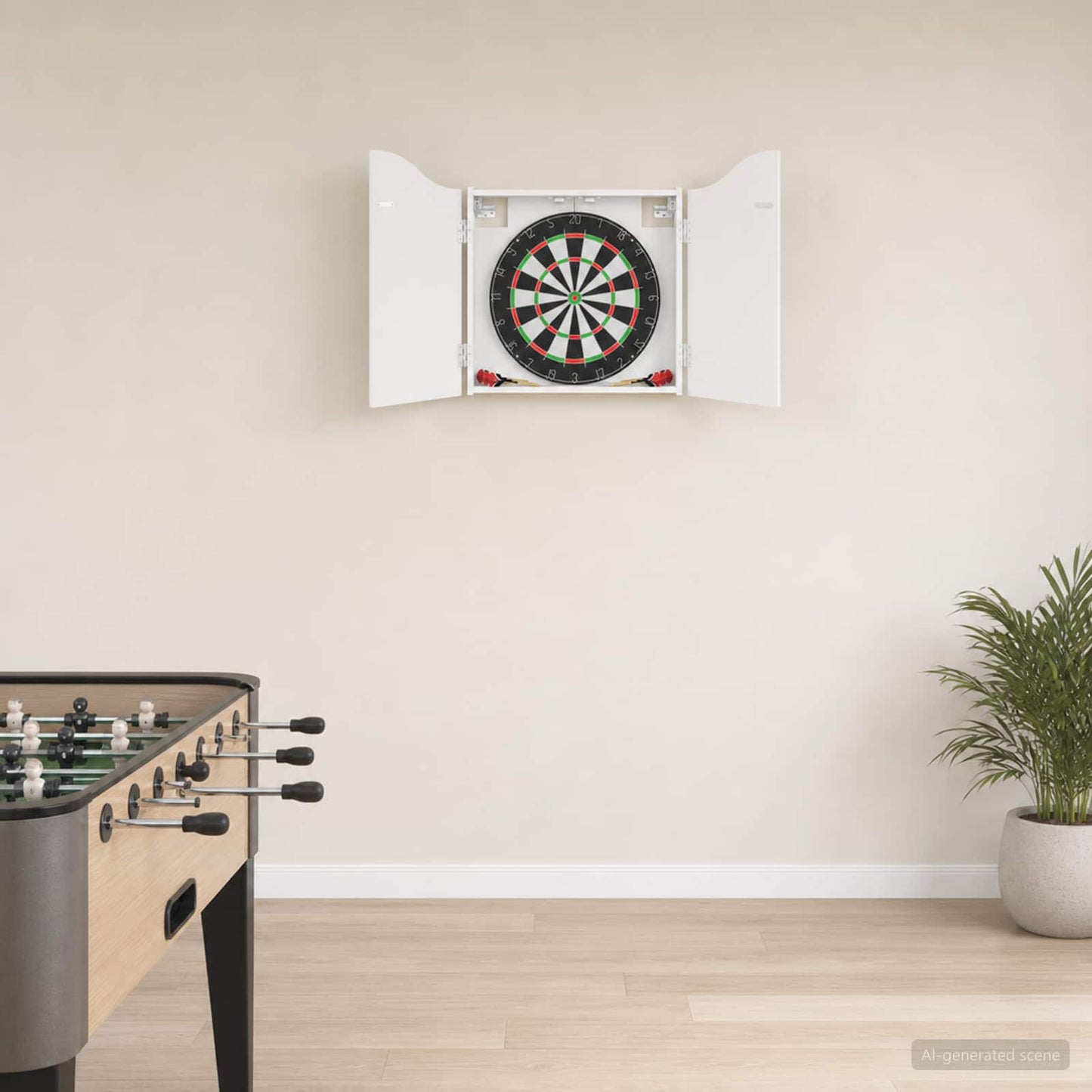 Dartboard spinta Itin blizgi balta 56 x 12 x 63 cm