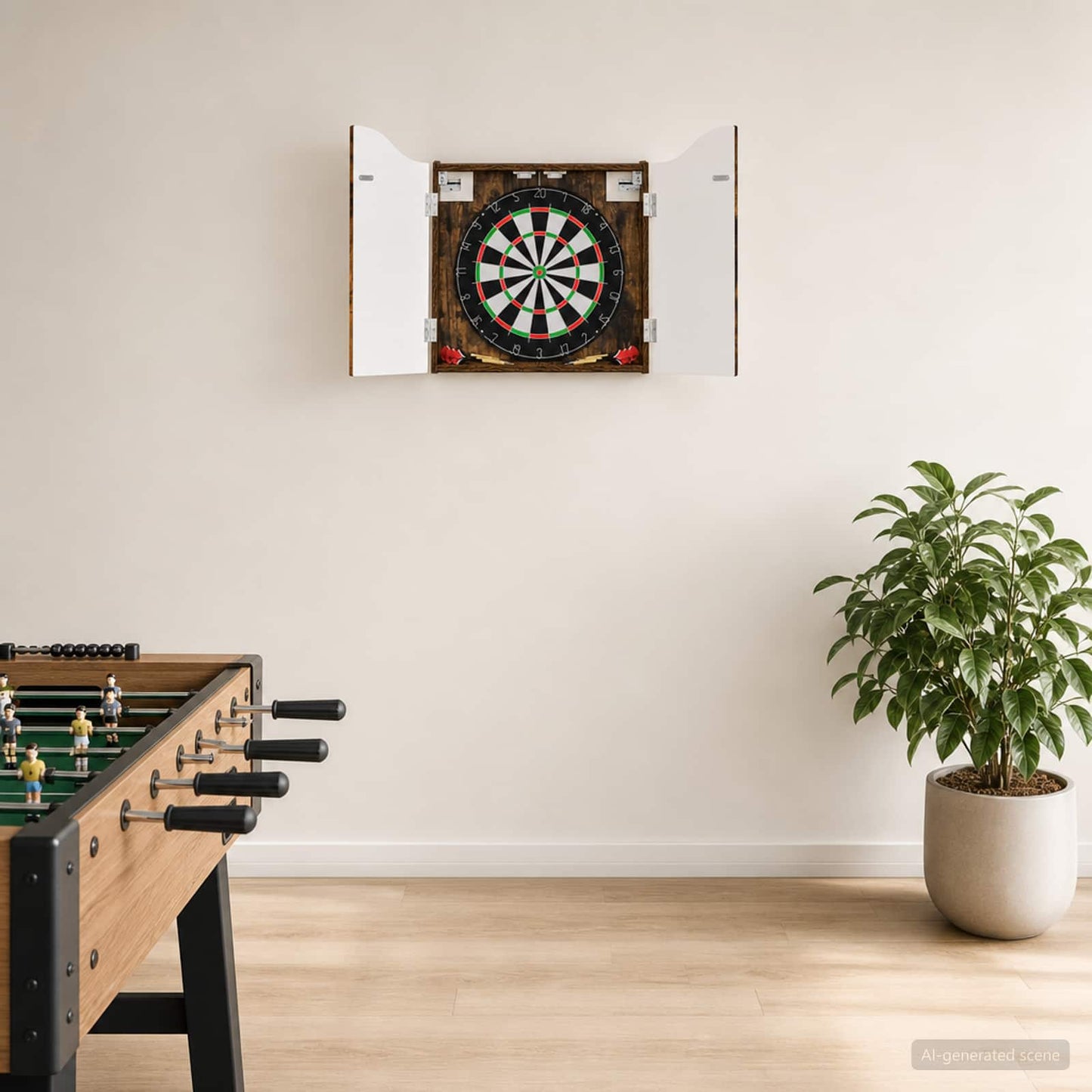Dartboard spinta Dūminio ąžuolo 56 x 12 x 63 cm