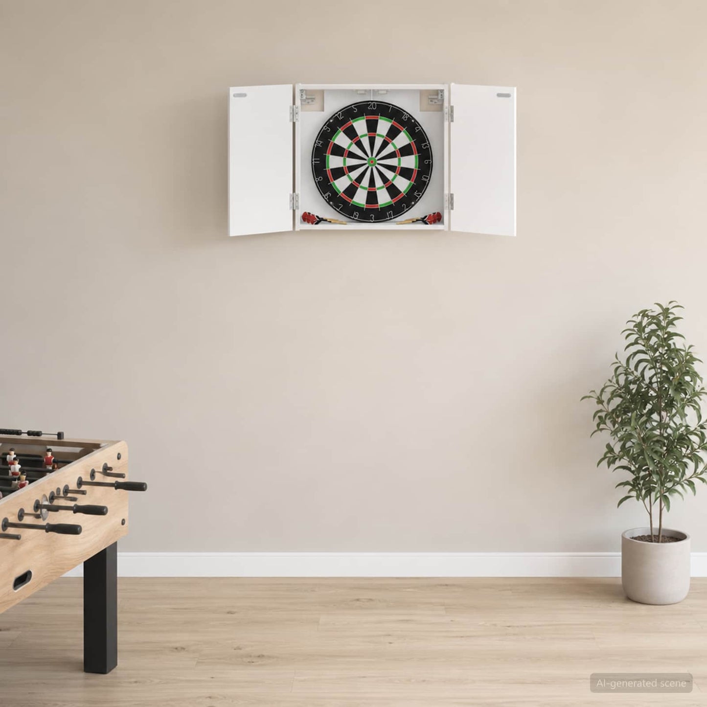 Dartboard spinta Balta 56 x 12 x 53,5 cm Apdirbta mediena