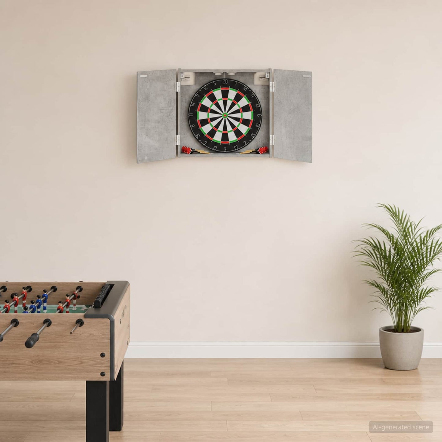 Dartboard spinta Betono pilka 56 x 12 x 53,5 cm