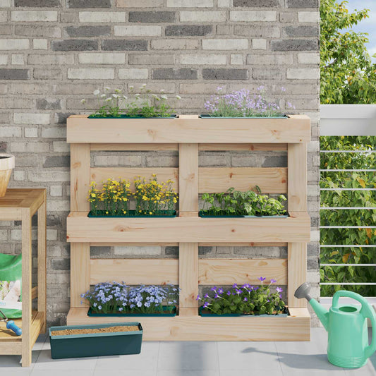 Gėlių dėžės Euro paletėms 12 pcs Žalia 36 x 13,5 x 9,5 cm