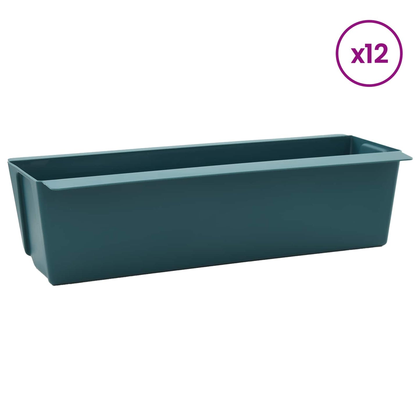 Gėlių dėžės Euro paletėms 12 pcs Žalia 36 x 13,5 x 9,5 cm