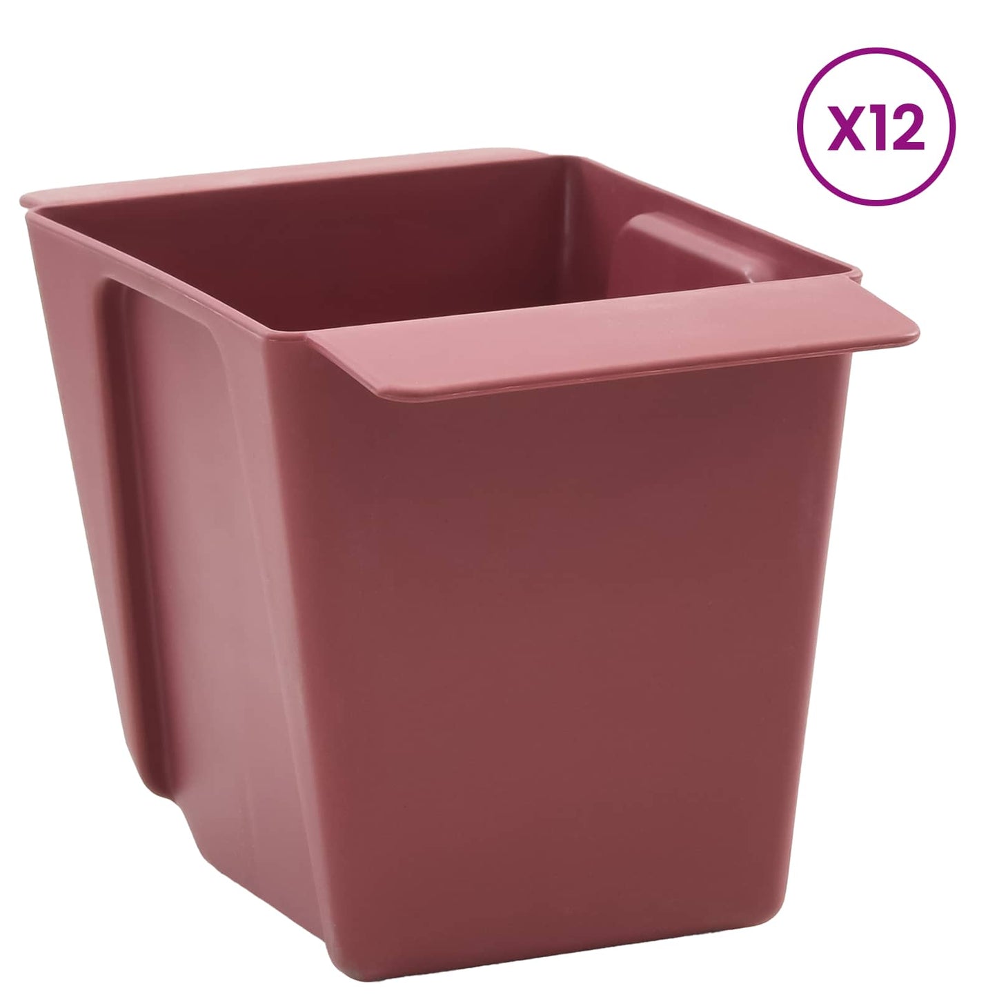 Gėlių dėžės Euro paletėms 12 pcs Ruda 14 x 9 x 9,5 cm