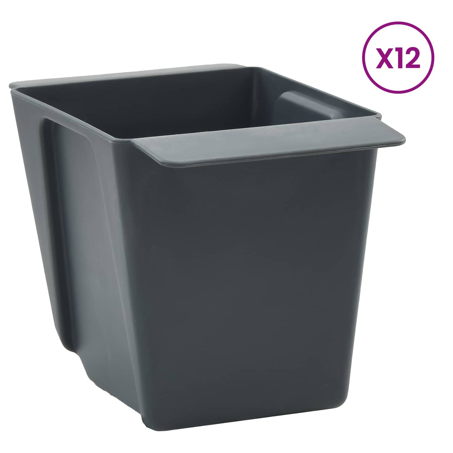 Gėlių dėžės Euro paletėms 24 pcs Pilka 13,5 x 9 x 9,5 cm