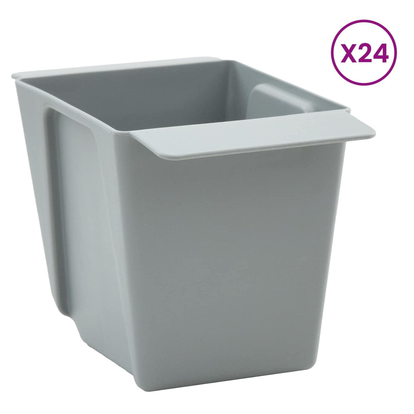 Gėlių dėžės Euro paletėms 24 pcs Šviesiai pilka