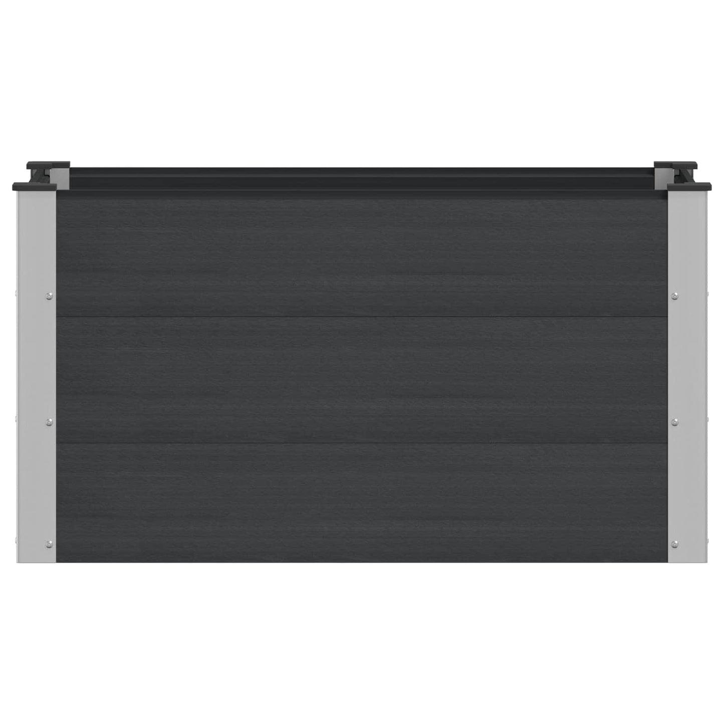 Paaukštinta sodo lova Juoda 100 x 50 x 54 cm WPC ir aliuminis