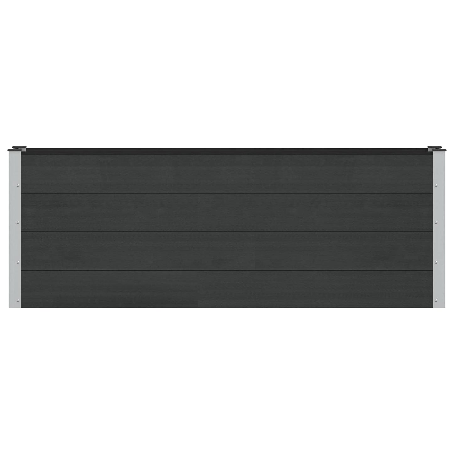Paaukštinta sodo lova Juoda 200 x 30 x 72 cm WPC ir aliuminis