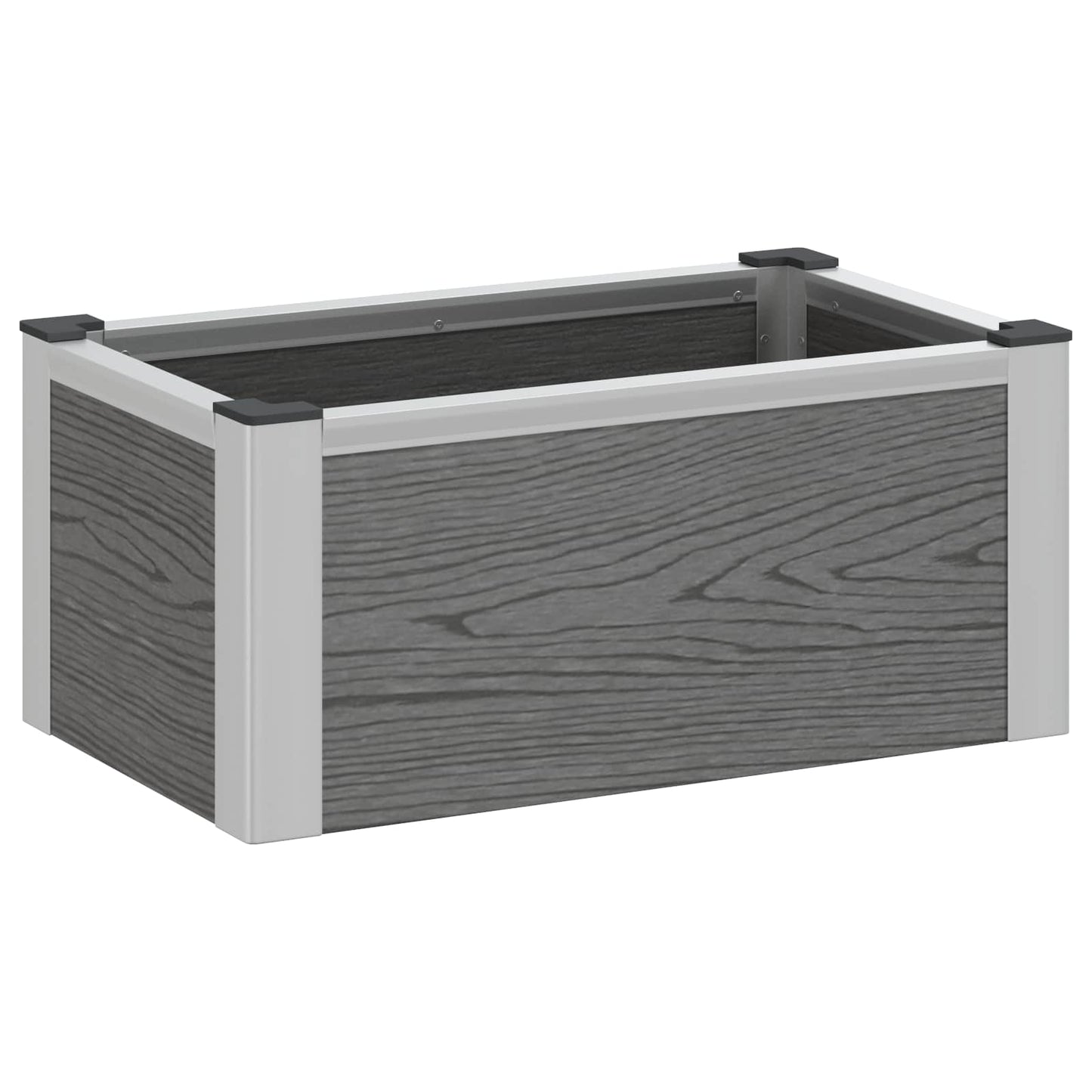 Paaukštinta sodo lova Pilka 50 x 30 x 22 cm WPC ir aliuminis