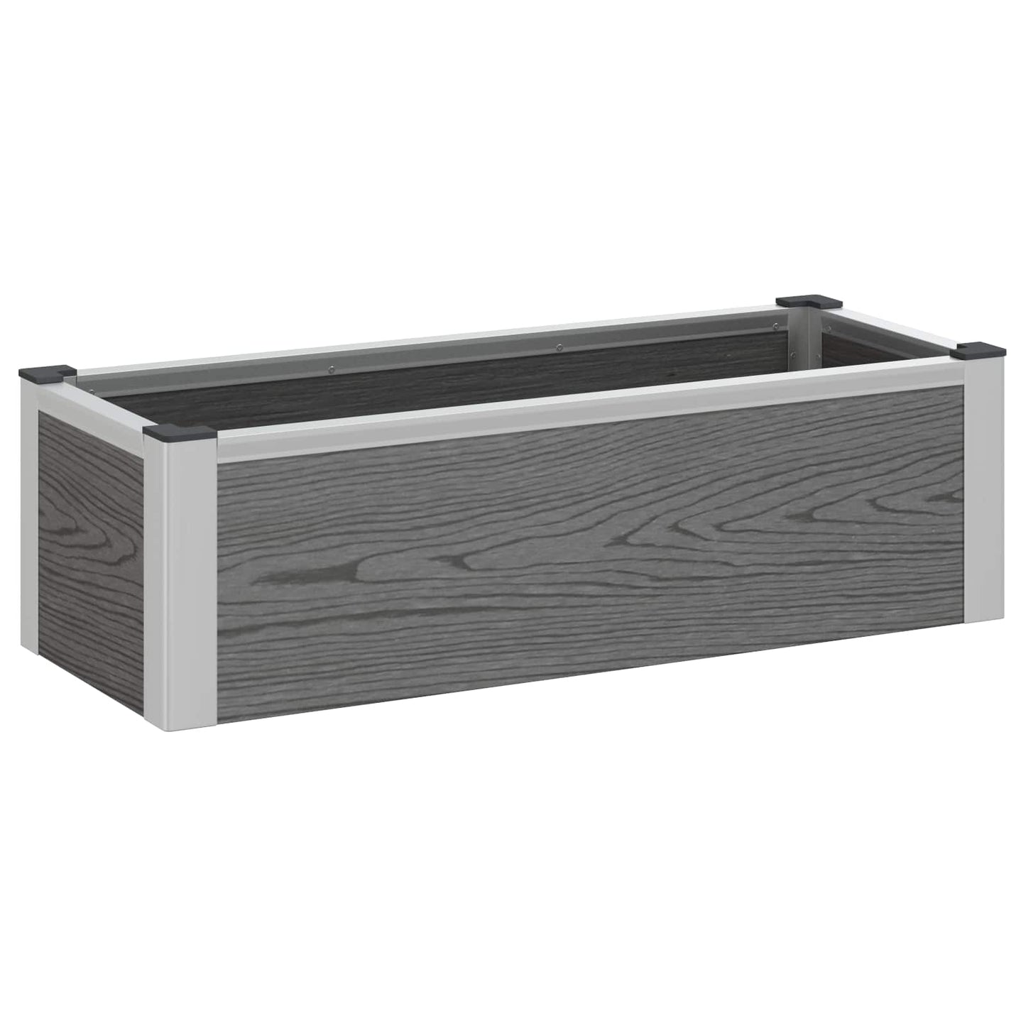 Paaukštinta sodo lova Pilka 75 x 30 x 22 cm WPC ir aliuminis
