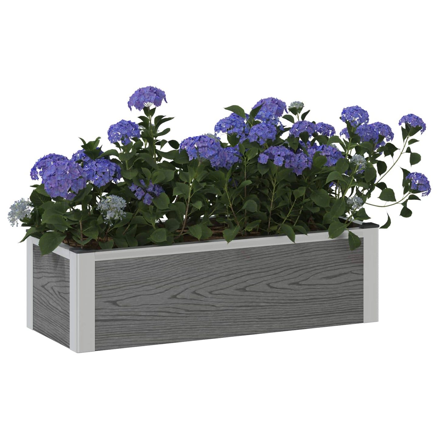 Paaukštinta sodo lova Pilka 75 x 30 x 22 cm WPC ir aliuminis