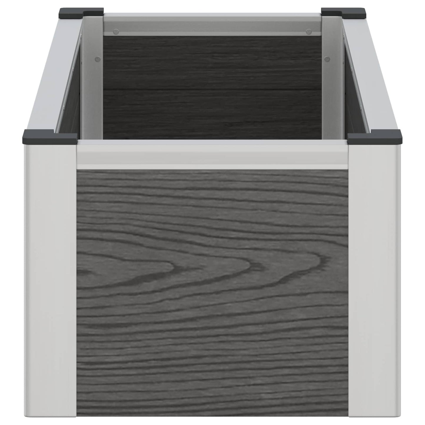 Paaukštinta sodo lova Pilka 75 x 30 x 22 cm WPC ir aliuminis