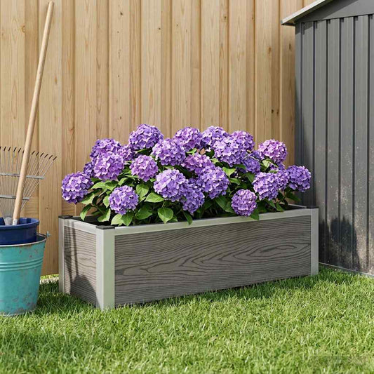 Paaukštinta sodo lova Pilka 100 x 30 x 22 cm WPC ir aliuminis