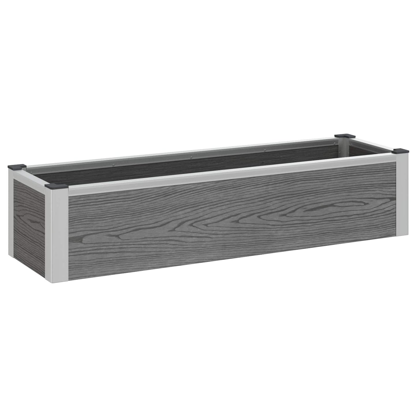 Paaukštinta sodo lova Pilka 100 x 30 x 22 cm WPC ir aliuminis