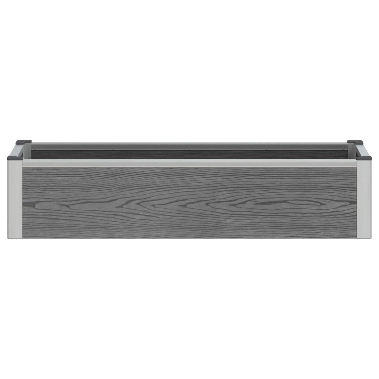 Paaukštinta sodo lova Pilka 100 x 30 x 22 cm WPC ir aliuminis
