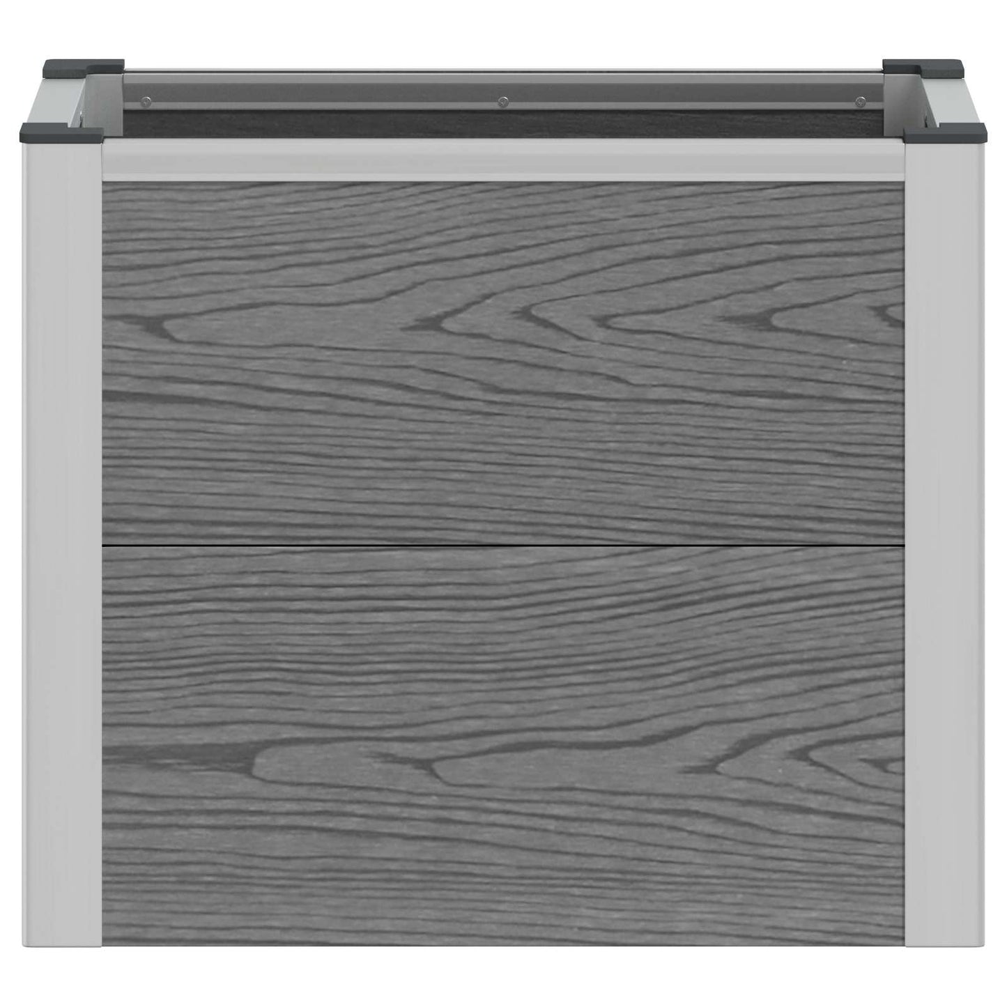 Paaukštinta sodo lova Pilka 50 x 30 x 22 cm WPC ir aliuminis