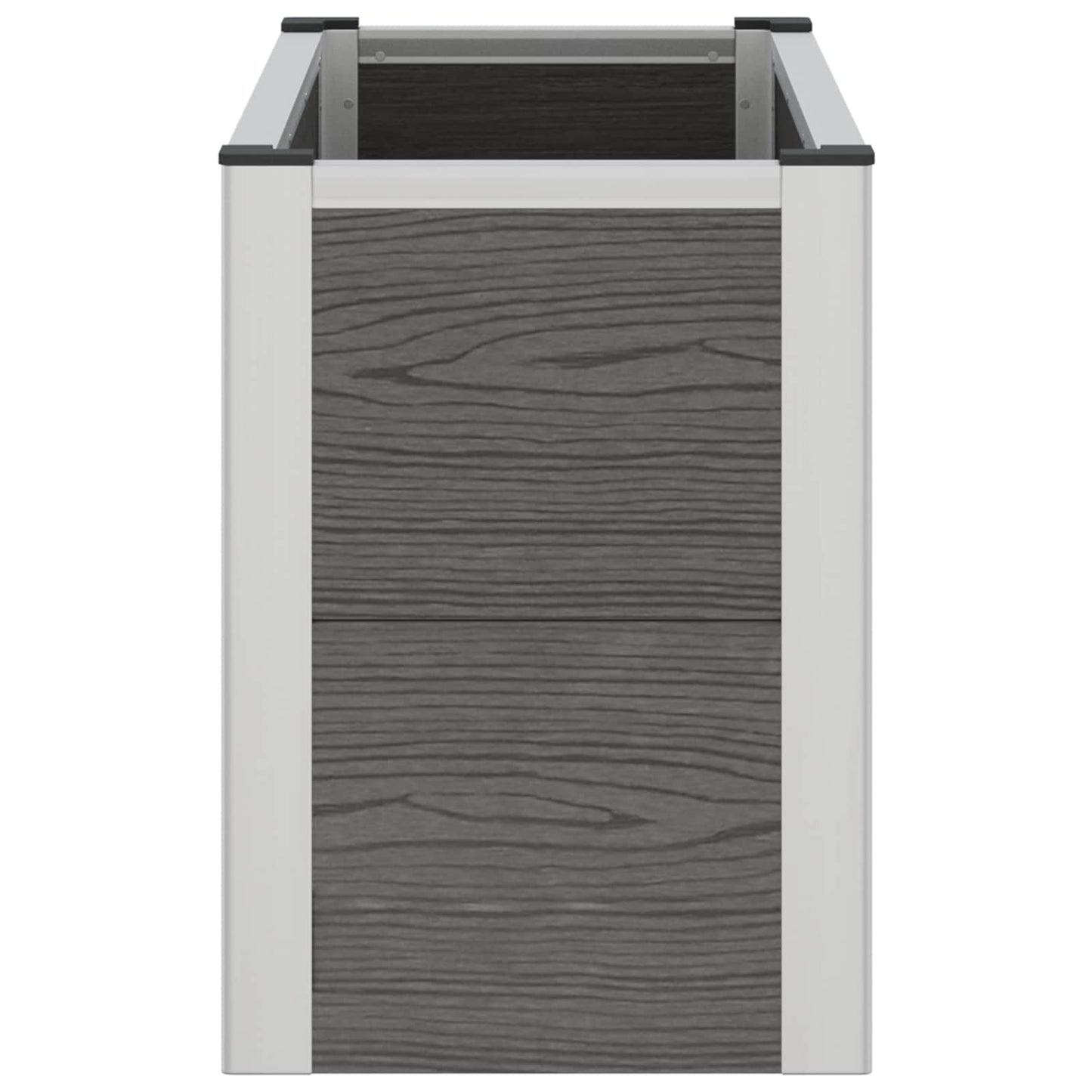 Paaukštinta sodo lova Pilka 75 x 30 x 22 cm WPC ir aliuminis