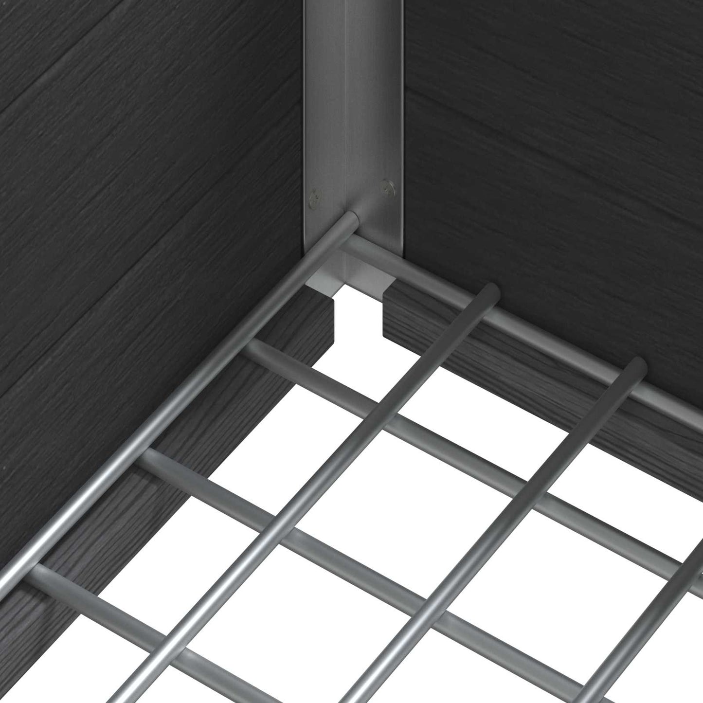 Paaukštinta sodo lova Pilka 100 x 30 x 22 cm WPC ir aliuminis