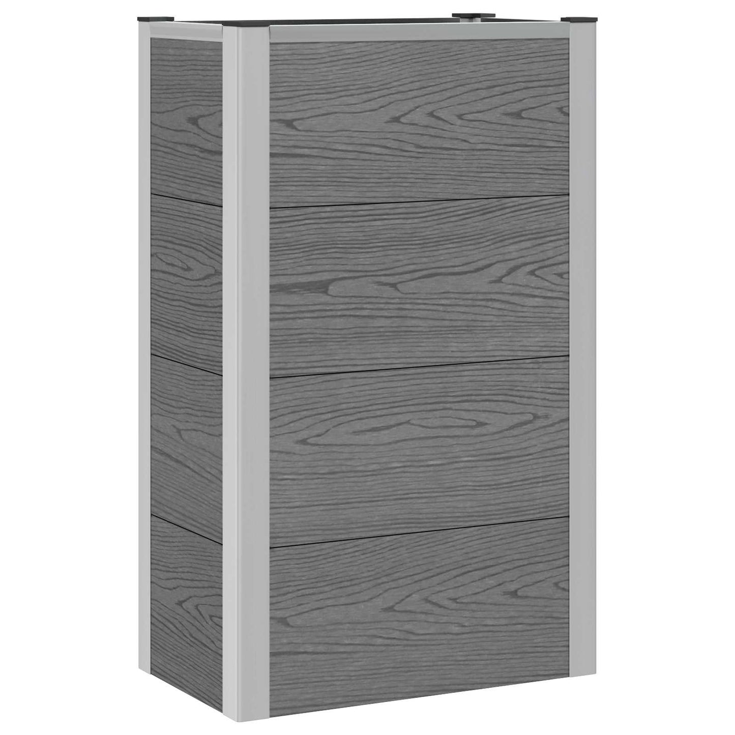 Paaukštinta sodo lova Pilka 50 x 30 x 22 cm WPC ir aliuminis