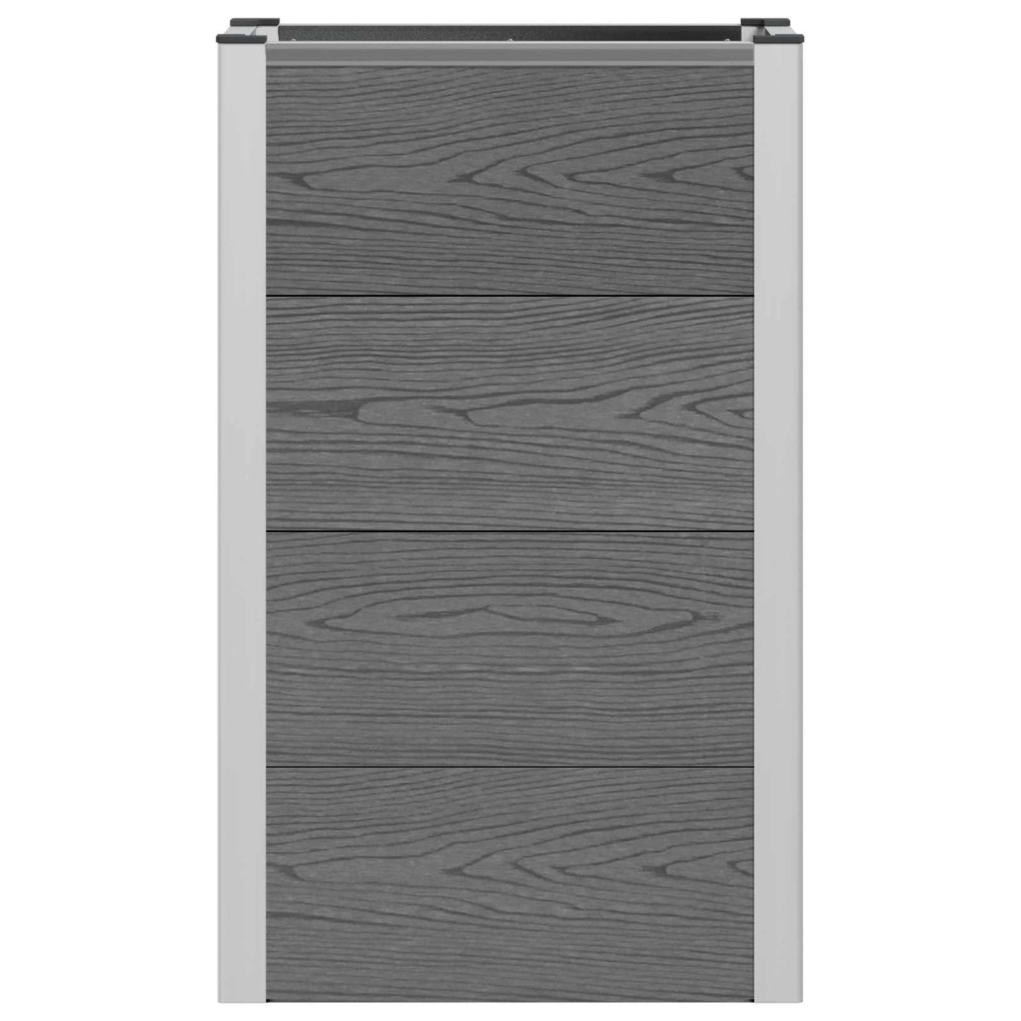 Paaukštinta sodo lova Pilka 50 x 30 x 22 cm WPC ir aliuminis