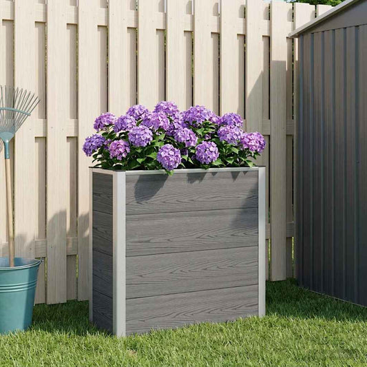 Paaukštinta sodo lova Pilka 75 x 30 x 22 cm WPC ir aliuminis
