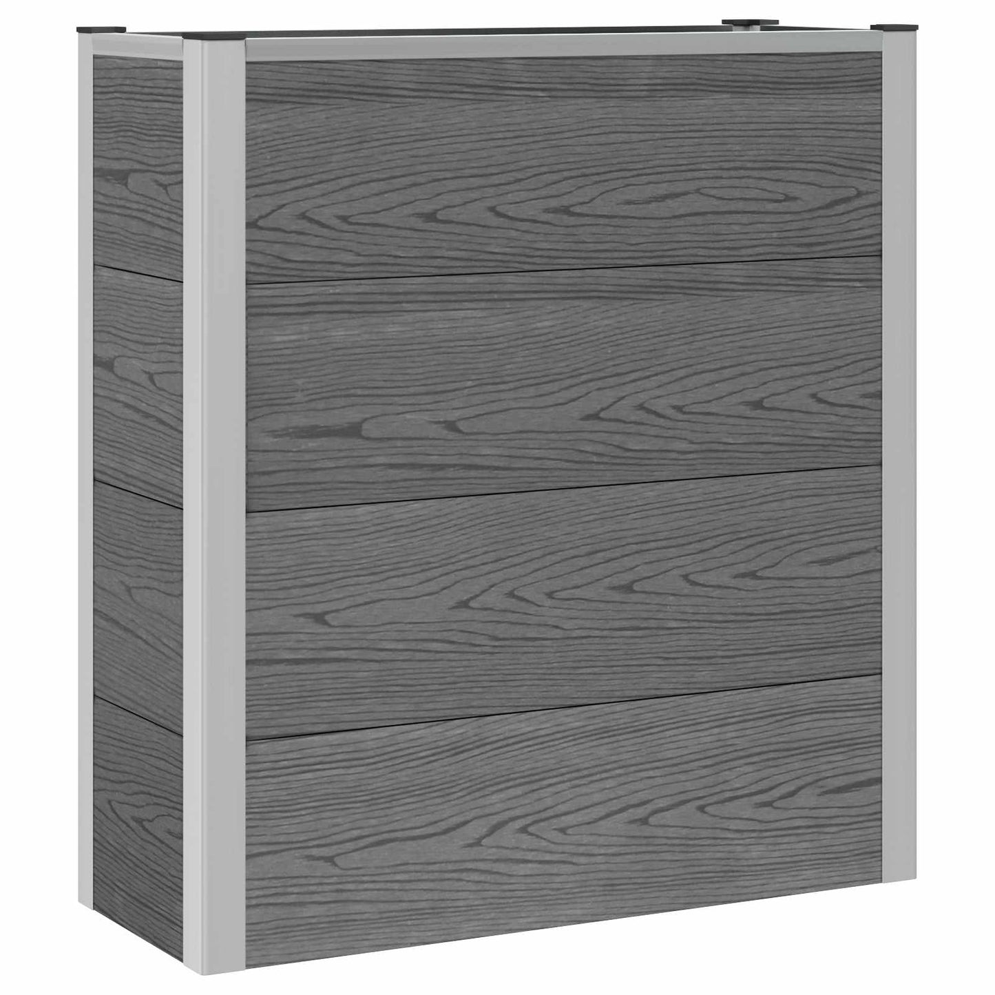 Paaukštinta sodo lova Pilka 75 x 30 x 22 cm WPC ir aliuminis