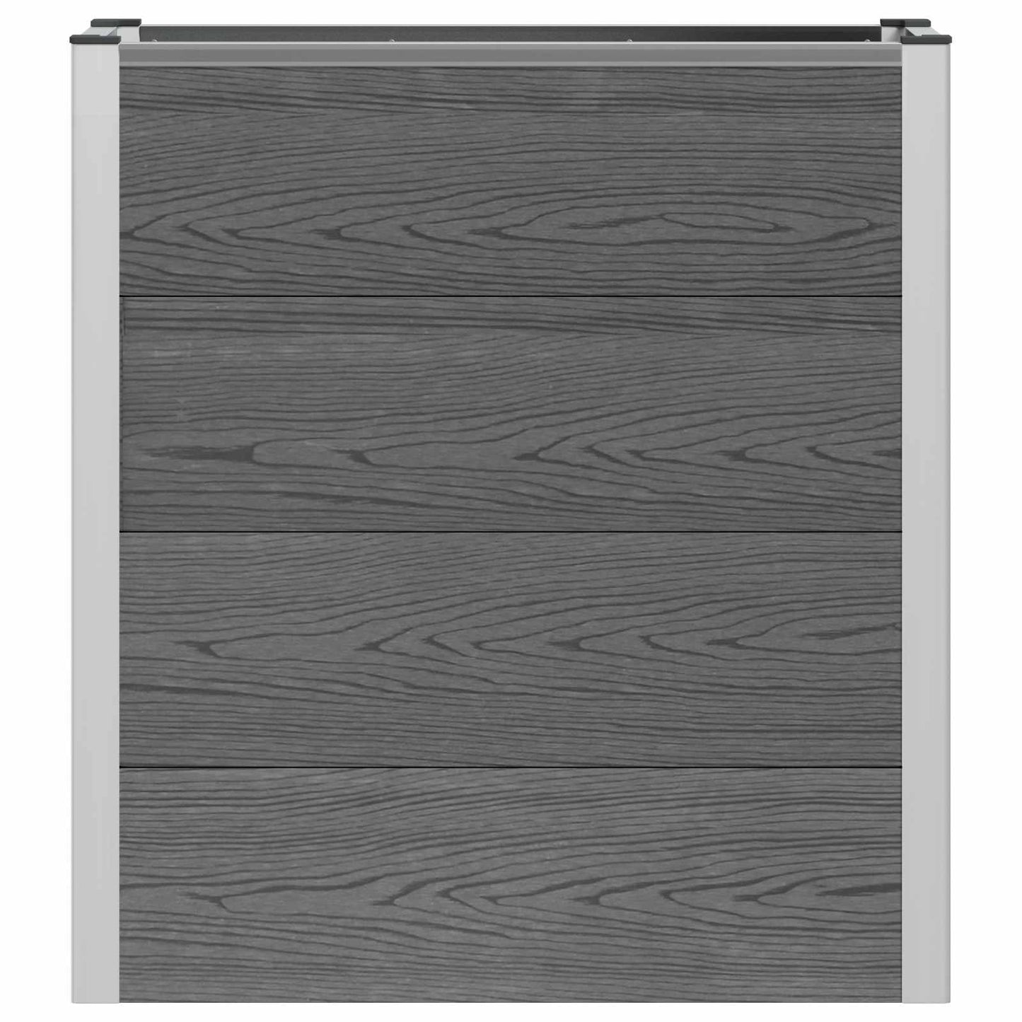 Paaukštinta sodo lova Pilka 75 x 30 x 22 cm WPC ir aliuminis