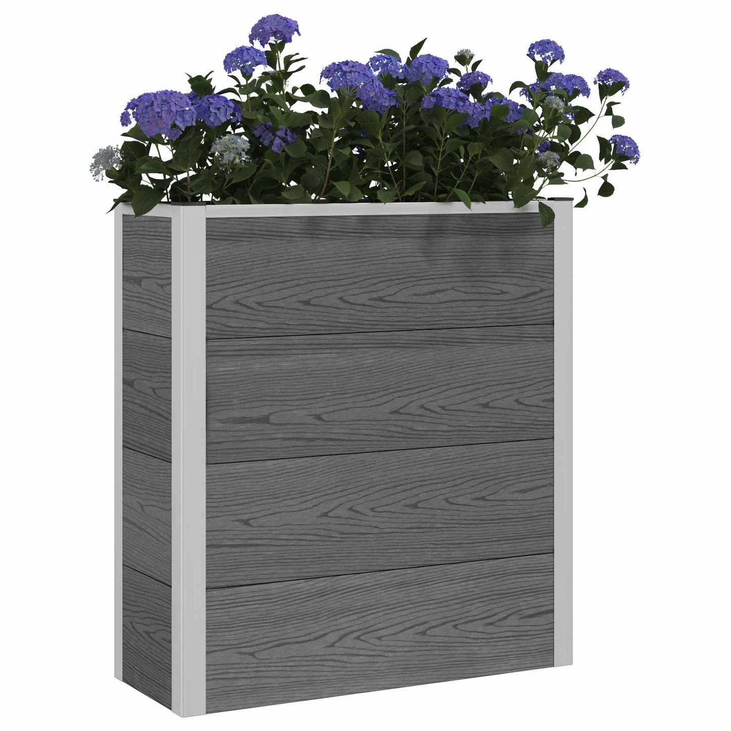 Paaukštinta sodo lova Pilka 75 x 30 x 22 cm WPC ir aliuminis