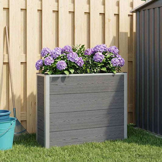 Paaukštinta sodo lova Pilka 100 x 30 x 22 cm WPC ir aliuminis