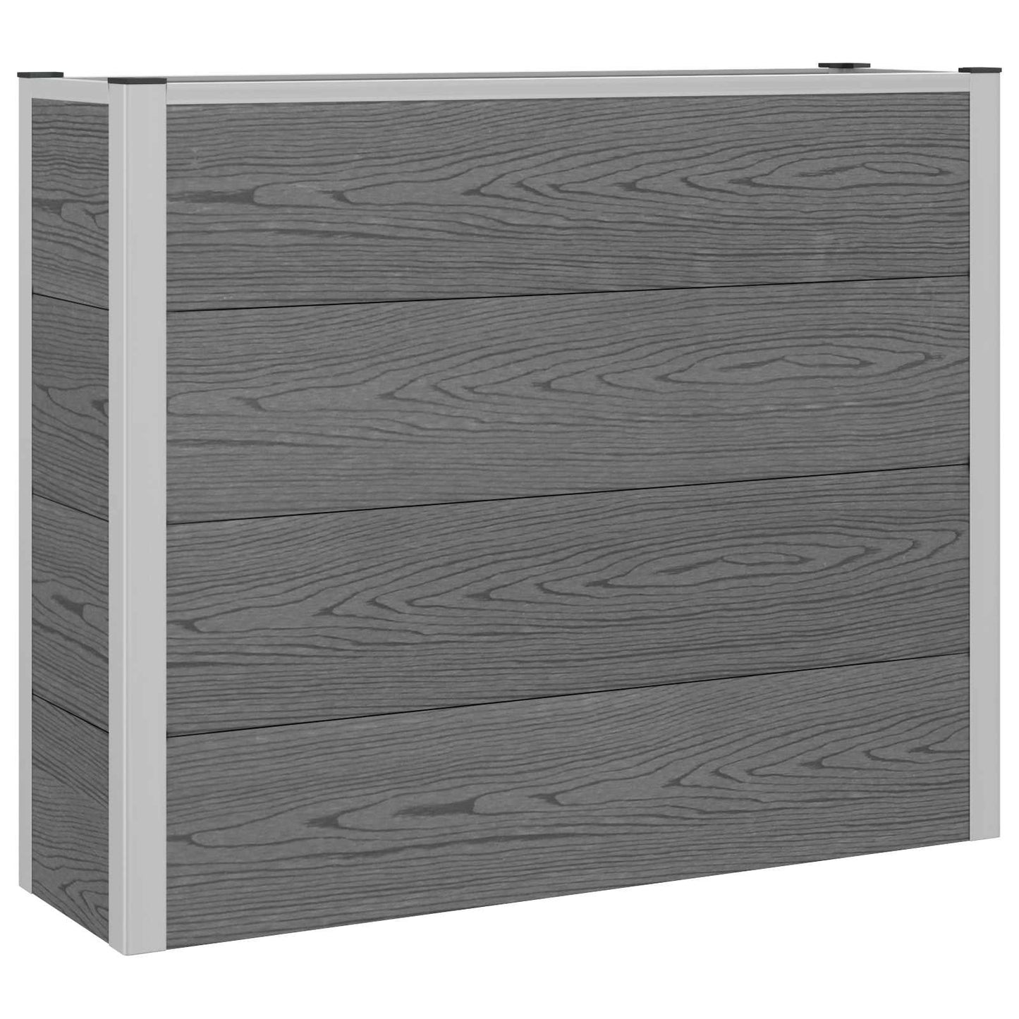 Paaukštinta sodo lova Pilka 100 x 30 x 22 cm WPC ir aliuminis