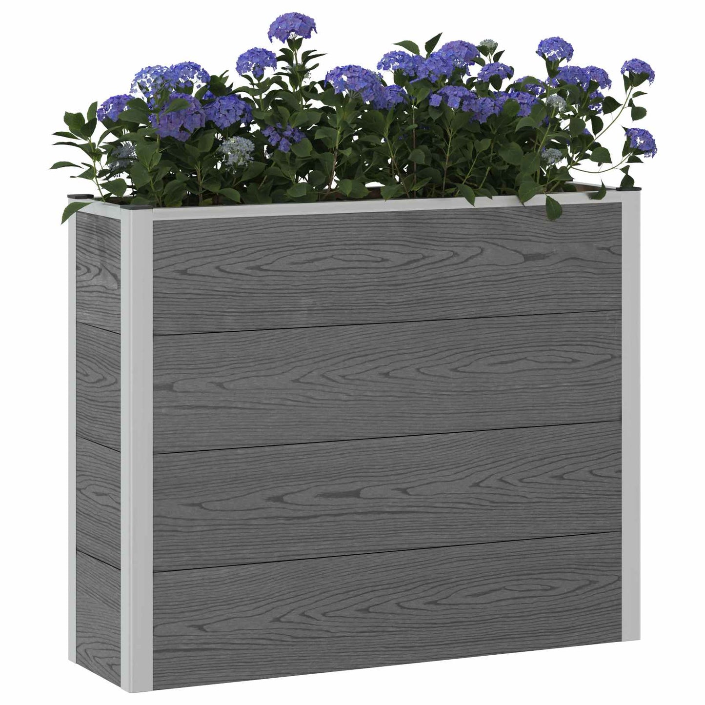 Paaukštinta sodo lova Pilka 100 x 30 x 22 cm WPC ir aliuminis