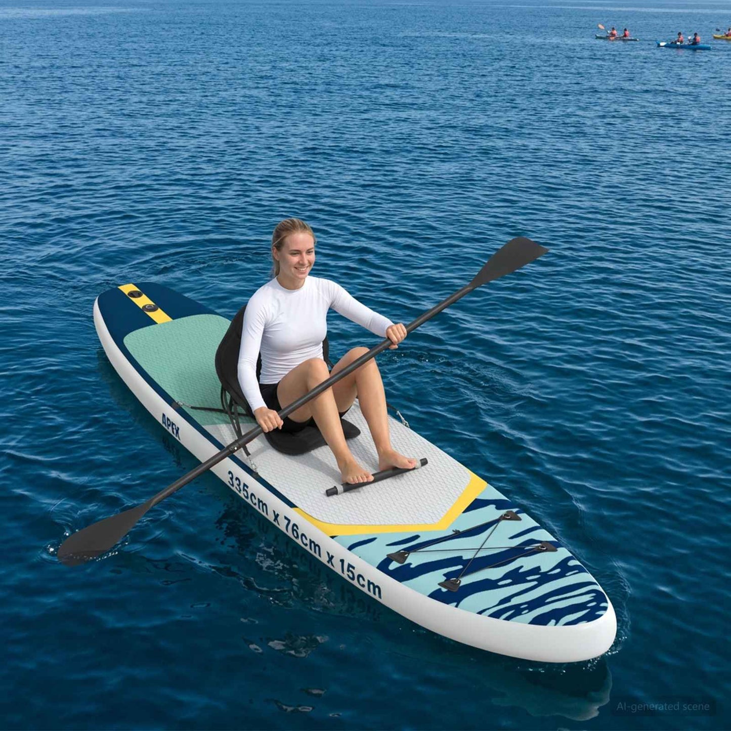 SUP lenta su sėdyne 2-in-1 APEX 335 x 76 x 15 cm Mėlyna skirta