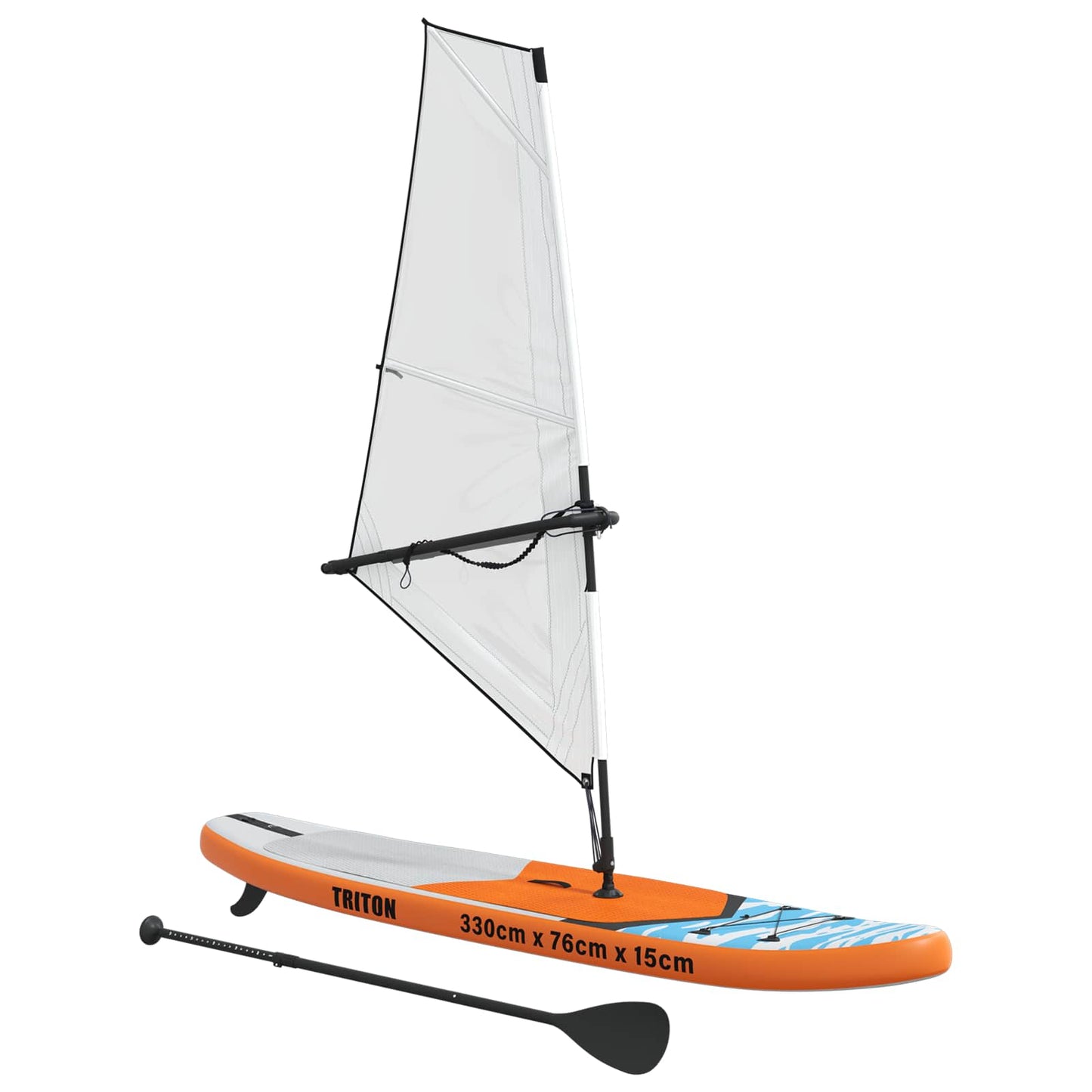 Pripučiamas SUP lenta su burės TRITON 330 x 76 x 15 cm Mėlyna