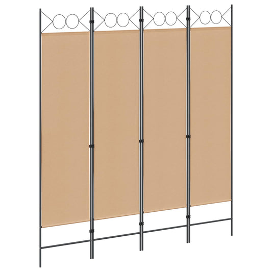 4-skydelis kambario skirstytuvas Smėlio 160 x 180 cm Audinys