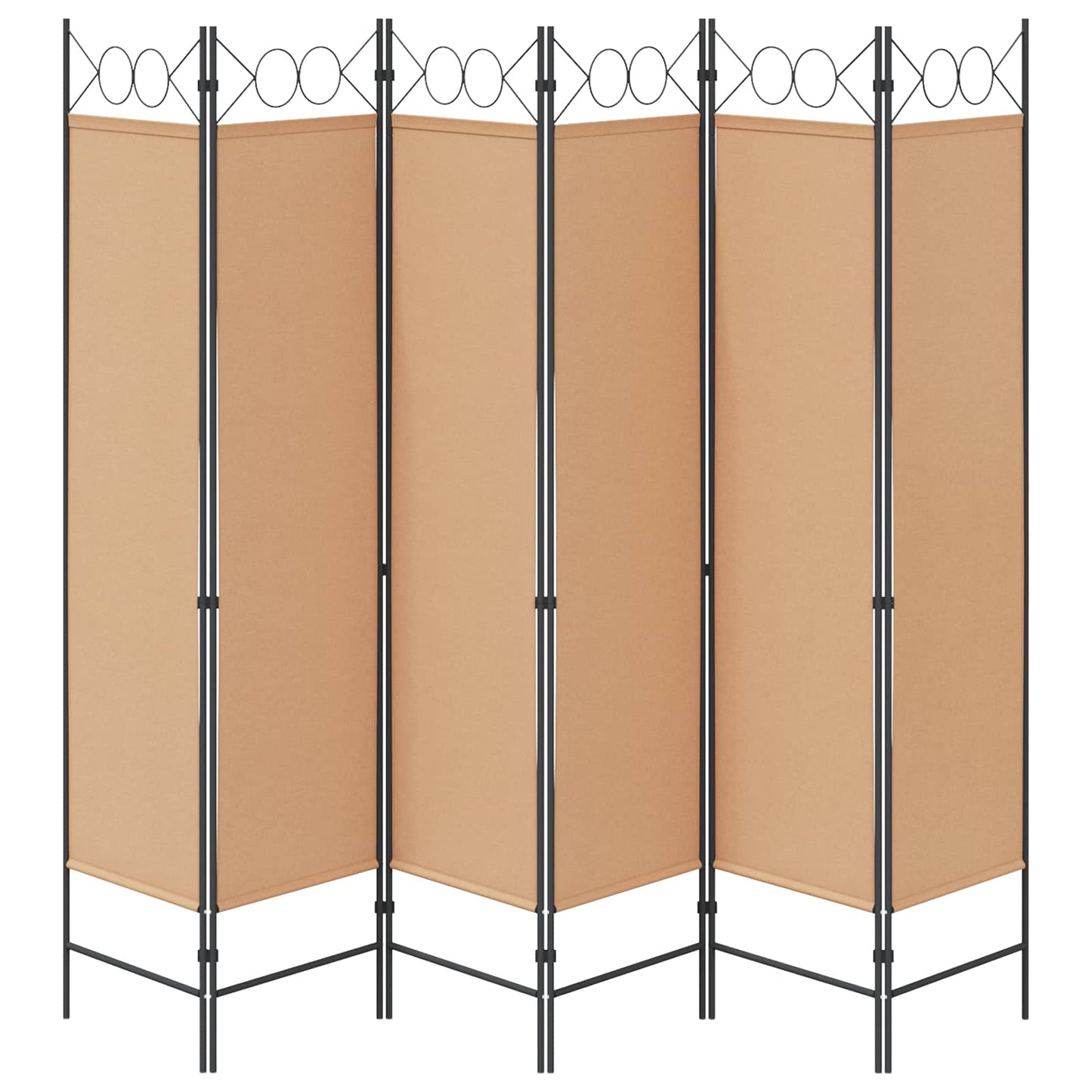 6-skydelio kambario pertvara Smėlio 240 x 180 cm Audinys